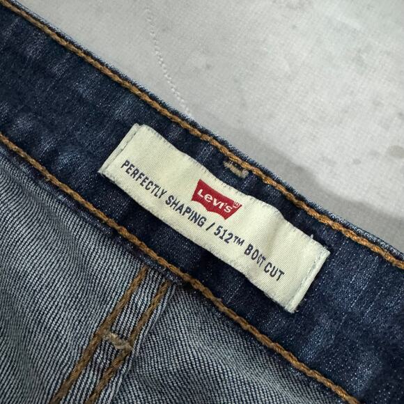 Levi's 512 Perfectly Shaping Bootcut Jeans Dark Wash - Size: 16M - Picture 4 of 10